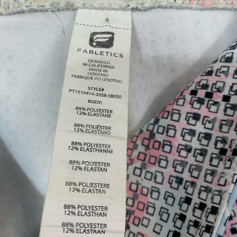 Fabletics Leggings Size Large Coded Print Mid Rise - image 6